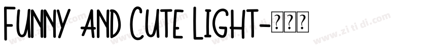 Funny and Cute Light字体转换